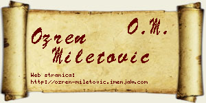 Ozren Miletović vizit kartica
